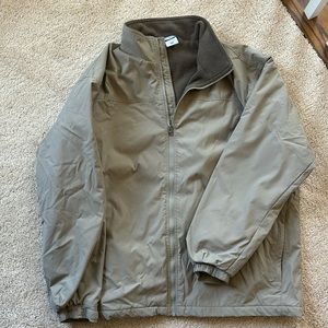 Columbia men’s tan lightweight fleece lined jacket